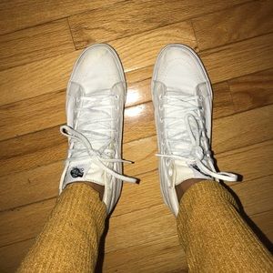 All White Vans Sk8 Hi